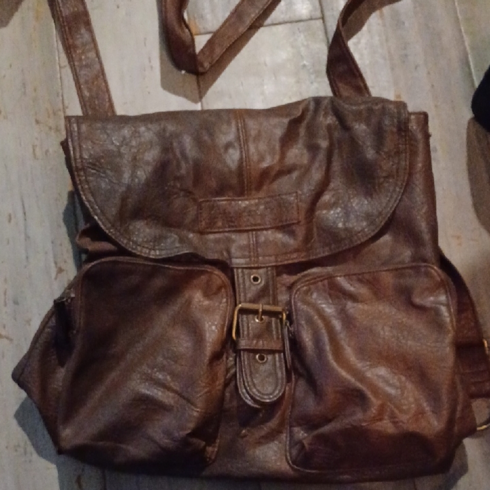 American Eagle Brown Leather Bag/ Bookbag